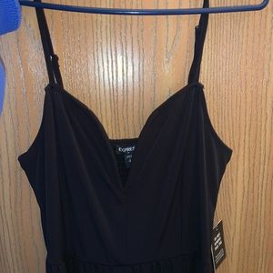 Express black wide leg jumpsuit